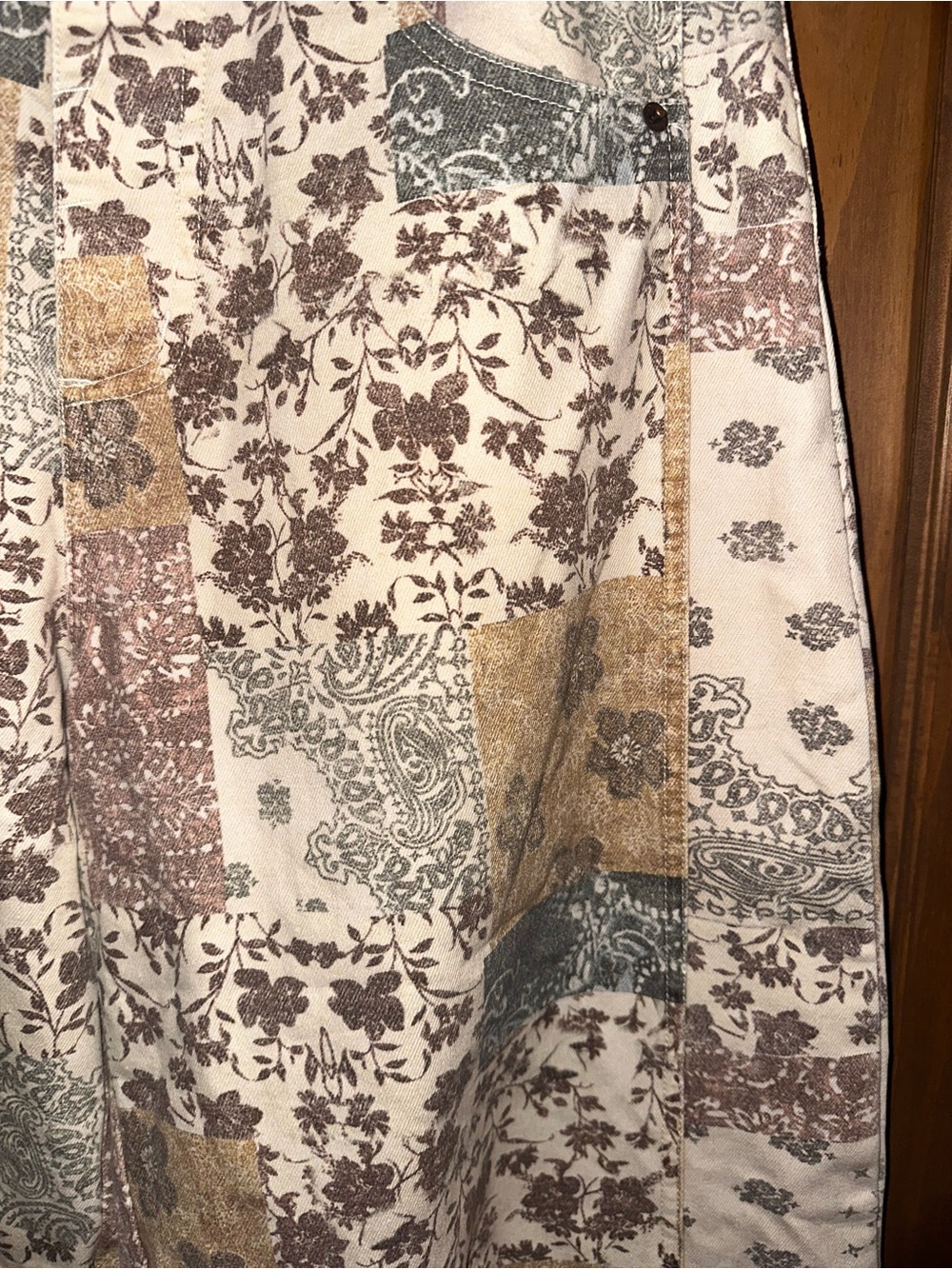 Urban Daisy Boho Patchwork Wide Leg Pants Size Medium - Picture 4 of 9